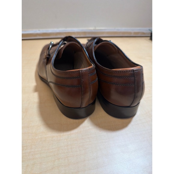 Steve Madden Covet Brown Leather Monk Strap Cap Toe Dress Shoes Mens 10 COVE02M1 main image 4